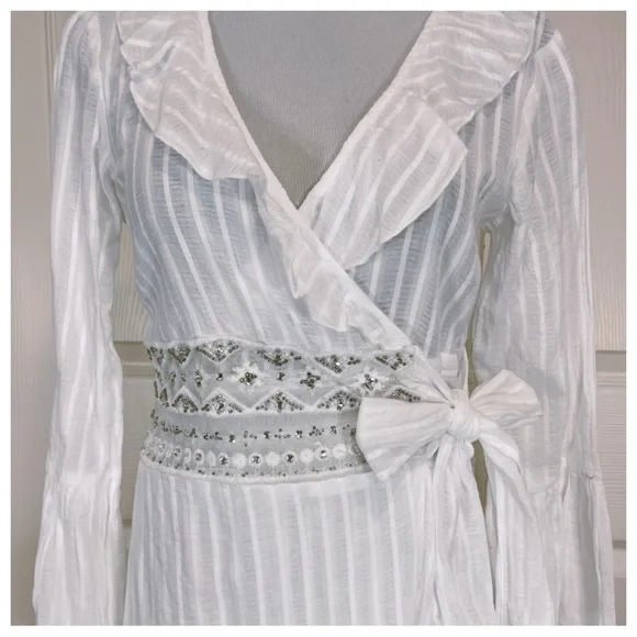 NWT! River Island Waterfall Maxi Beach Kaftan - Picture 6 of 8